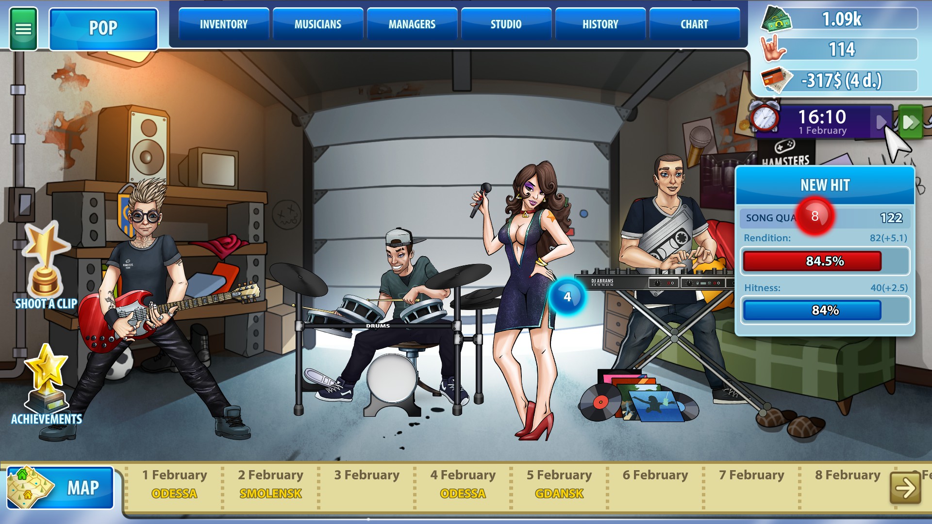 online band manager games