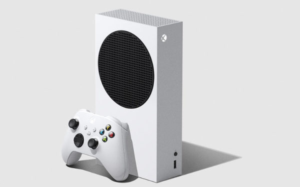 Eine Xbox Series S mit Controller.