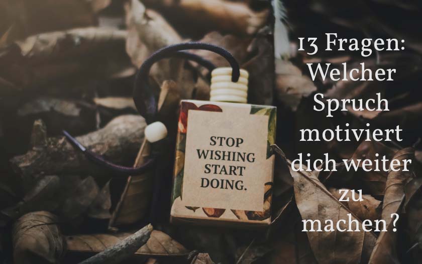 13 Fragen Welcher Spruch motiviert dich weiter zu machen? Gamer's Palace